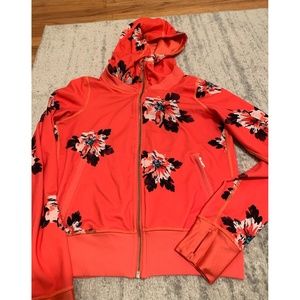 Lululemon Floral Zip-up Hoodie